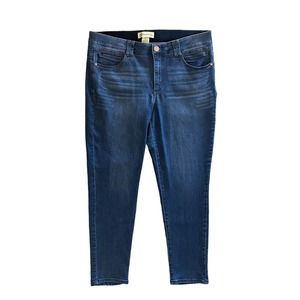 Democracy Ab Technology Jeans Women Size 16 Blue Stretch Denim Mid Rise Skinny